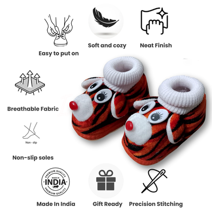 Trecify™ Baby Booties for Newborns 0-12 Months – Soft, Cozy, Non-Slip Design